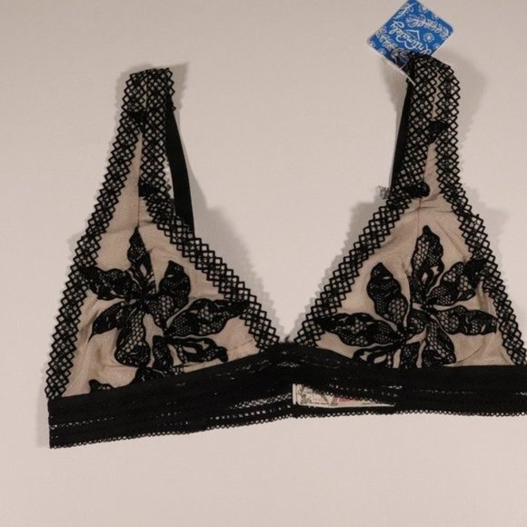 NWT Free People Alia Bralette in Black Combo - Picture 11 of 14